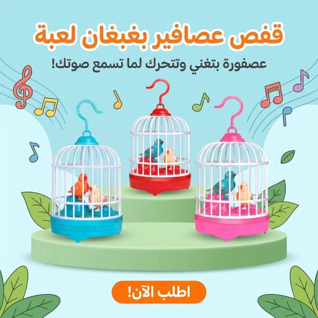 قفص عصافير  بغبغان لعبة