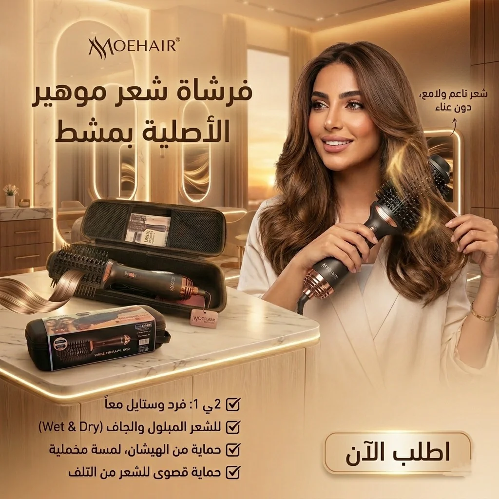 أفضل سعر فرشاة شعر موهير الأصلية بمشط - مميزات ومواصفات