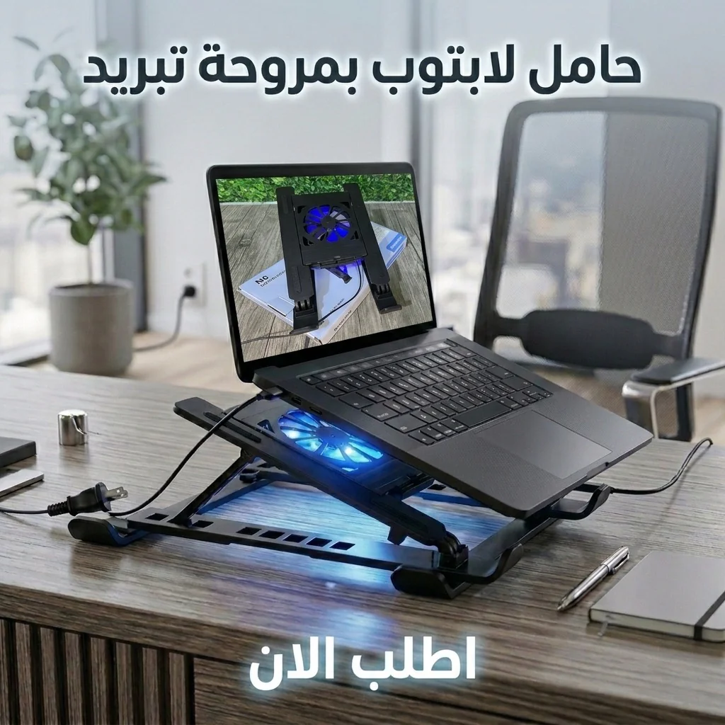 أفضل سعر حامل لابتوب بمروحة تبريد - مميزات ومواصفات