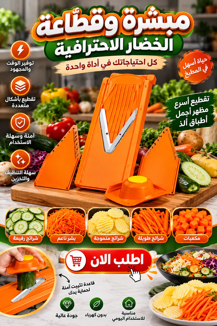 مبشرة وقطّاعة الخضار الاحترافية ✅